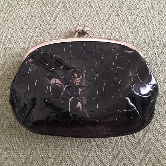 Coach Handbags - NWT Coach Coin Purse Black Patent Leather